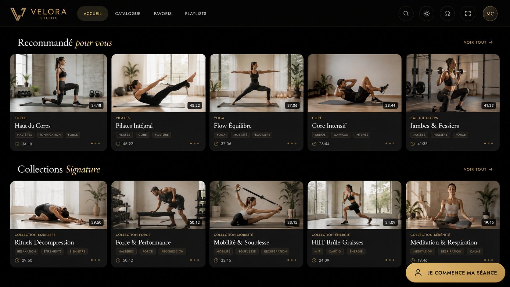 Catalogue de cours en vidéo